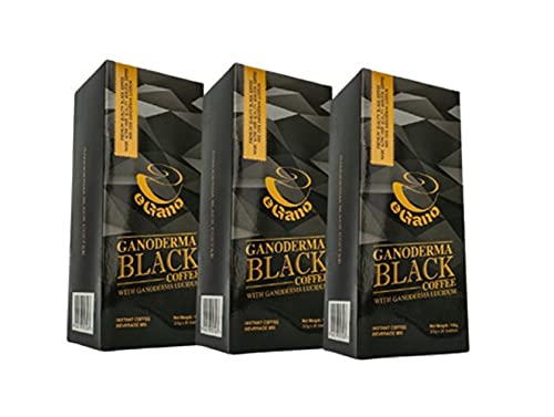 EGano Premium Ganoderma Café instantáneo negro con extracto de Ganoderma Lucidum (30 sobres x 3,5 g)