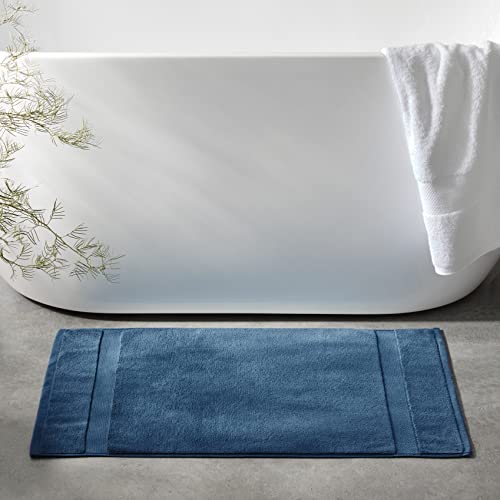 Alfombra de baño 100 % algodón orgánico de Amazon Aware - 50 x 80 cm, Azul marino