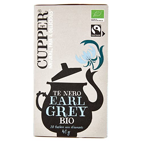 Cupper Té Negro Ecológico Early Grey, 20 Bolsitas