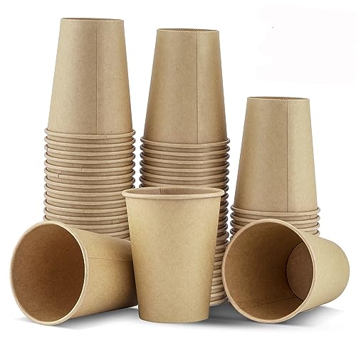 TOROTON Vasos de Papel, 50 Piezas Copas Carton Kraft...