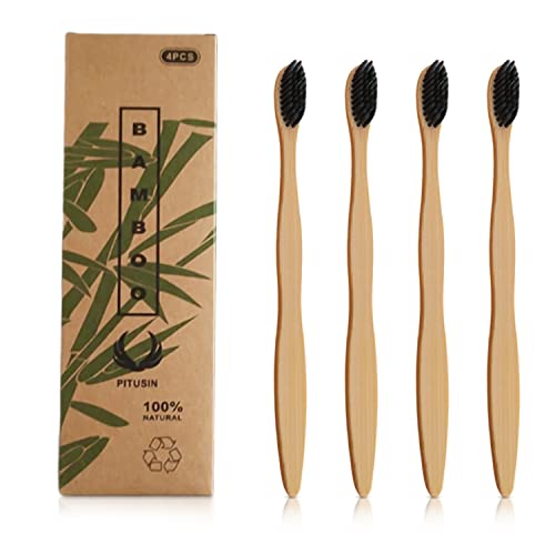 Cepillo Dientes Bambú Paquete de 4 Unidades de Cepillos de...