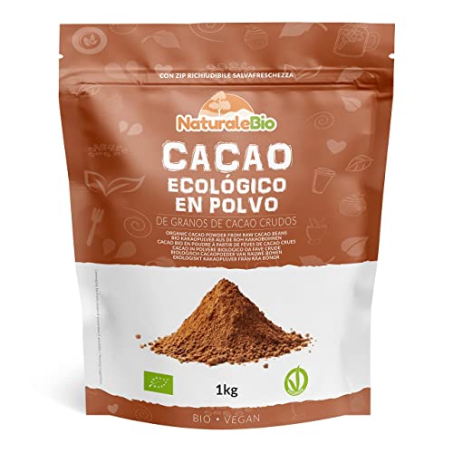 Cacao Ecológico en Polvo 1 Kg. Organic. Bio, Natural y Puro...