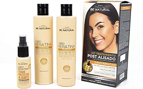 Be Natural Pack Tratamiento Post Alisado Placenta Life Lisso...
