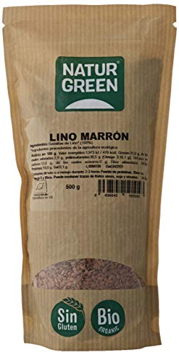 NaturGreen - Semillas de Lino Marrón Ecológico, 500 gr