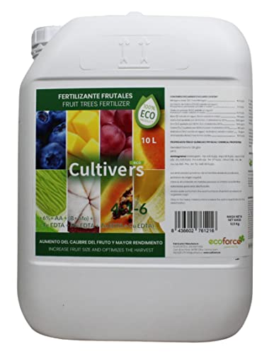 CULTIVERS Fertilizante Frutales Ecológico 10 L. Abono...