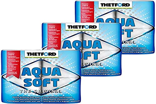 Thetford 3 x Papel higiénico para camping Aqua Soft