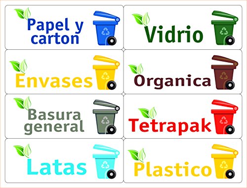 ATK 24 etiquetas para la gestión de los residuos – Kit...