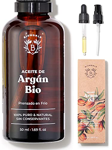 Bionoble Aceite de Argán Orgánico 50ml - 100% Puro,...