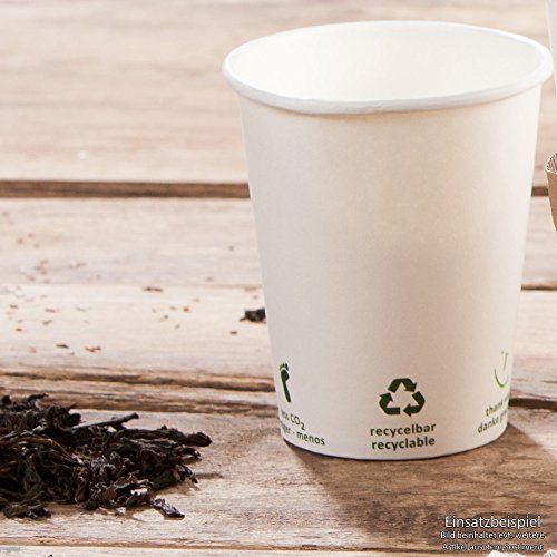 Probando vasos de café biodegradables