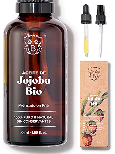Bionoble Aceite de Jojoba Orgánico 50ml 100% Puro, Natural...