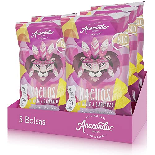 Anaconda Foods - Pack de 5 bolsas de Nachos de Maíz y...